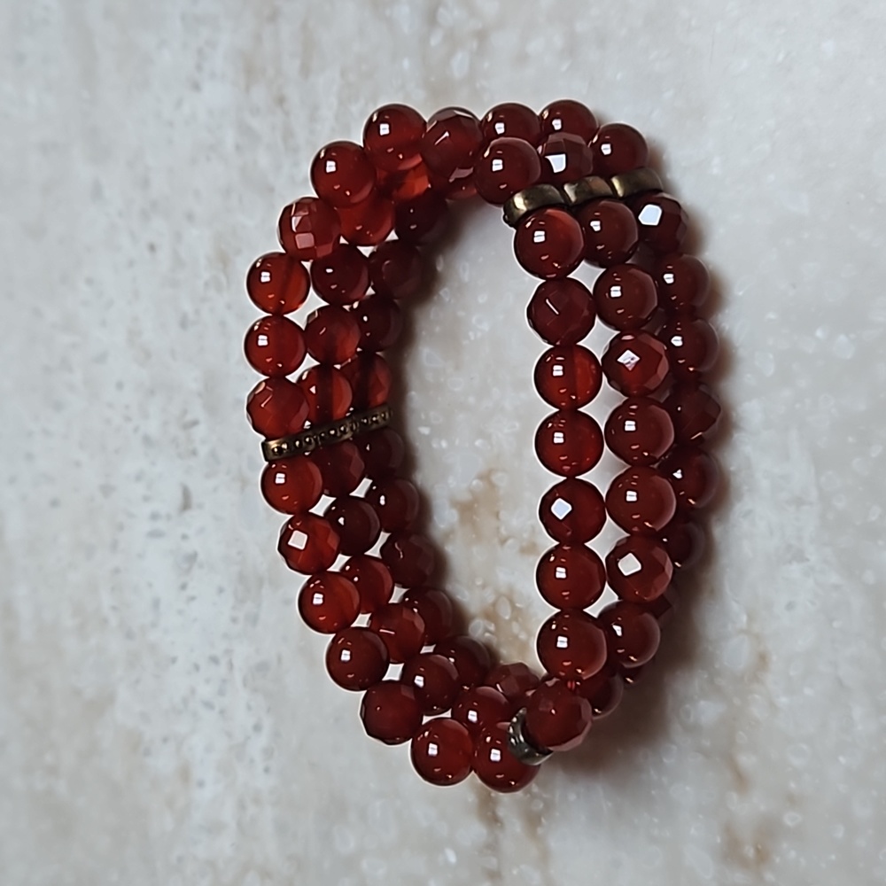 😍Three Strand Carnelian Bracelet😍NWOT